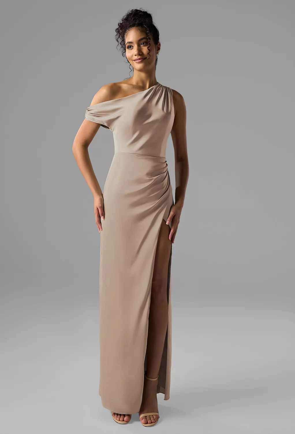 AW Rihanna Taupe  Wedding Guest Dresses